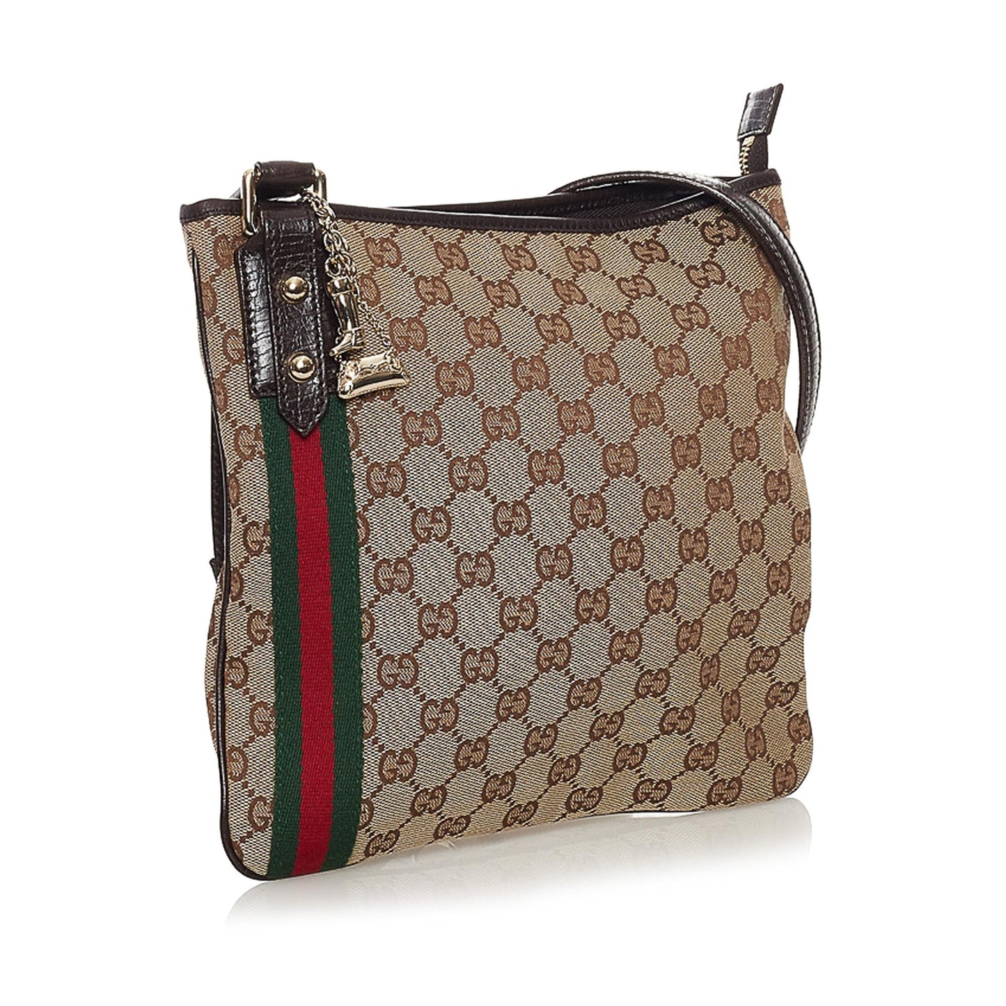 Gucci GG Canvas Jolicoeur Crossbody Bag (SHG-32801)