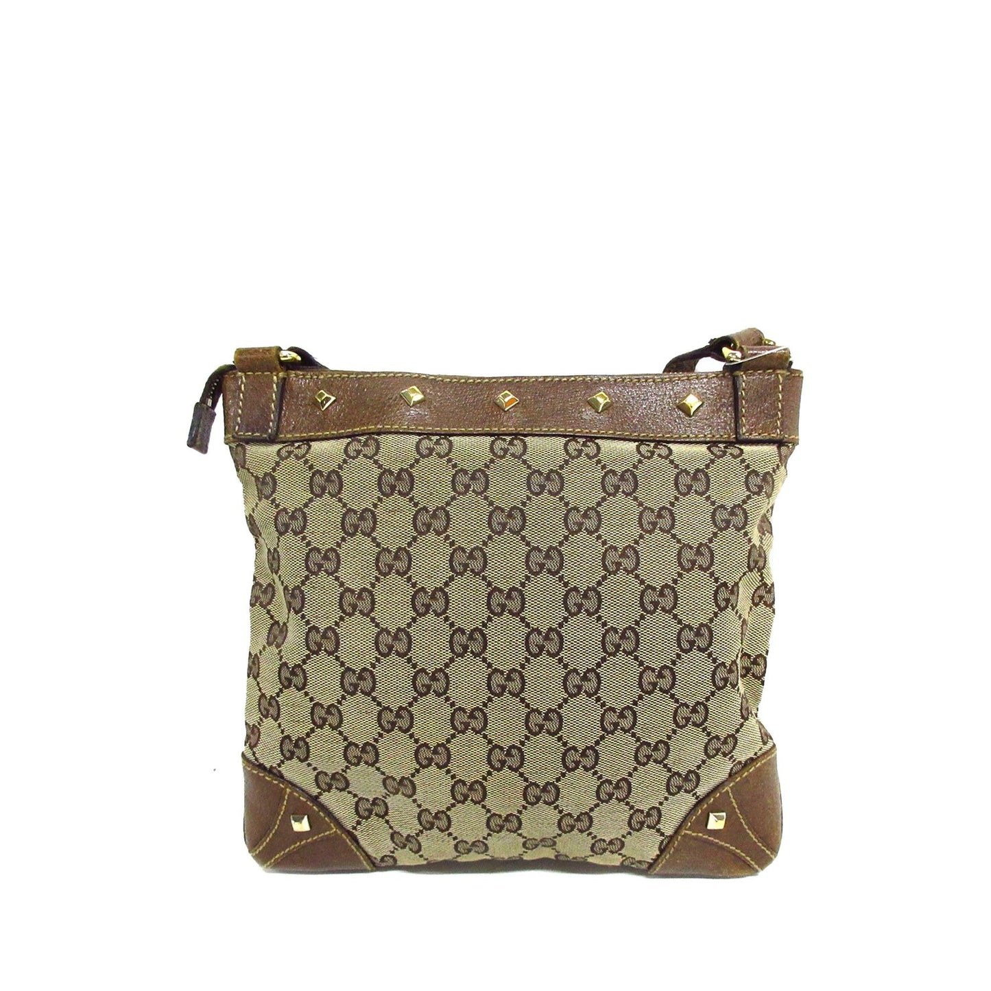 Gucci GG Canvas Nailhead Crossbody (SHG-whDSCc)