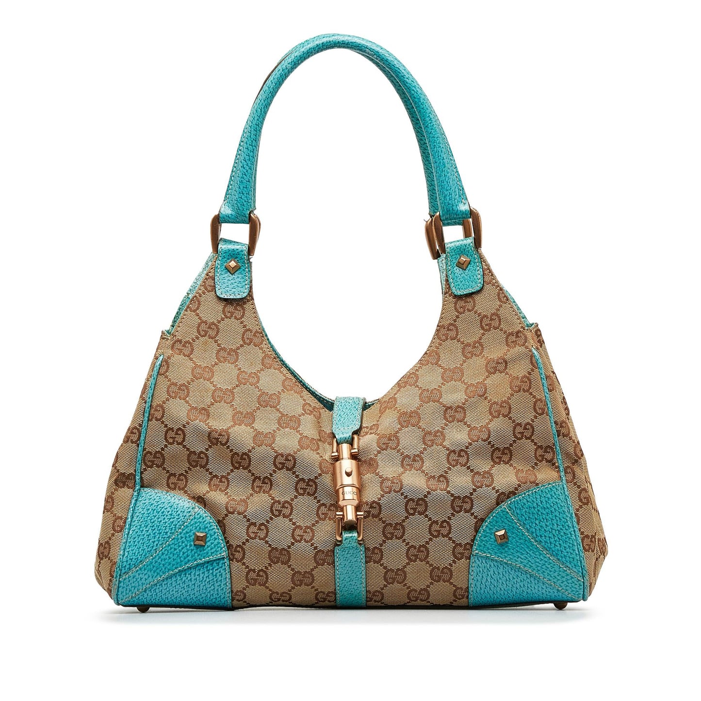 Gucci GG Canvas Nailhead Jackie Bardot (SHG-KfMLGA)