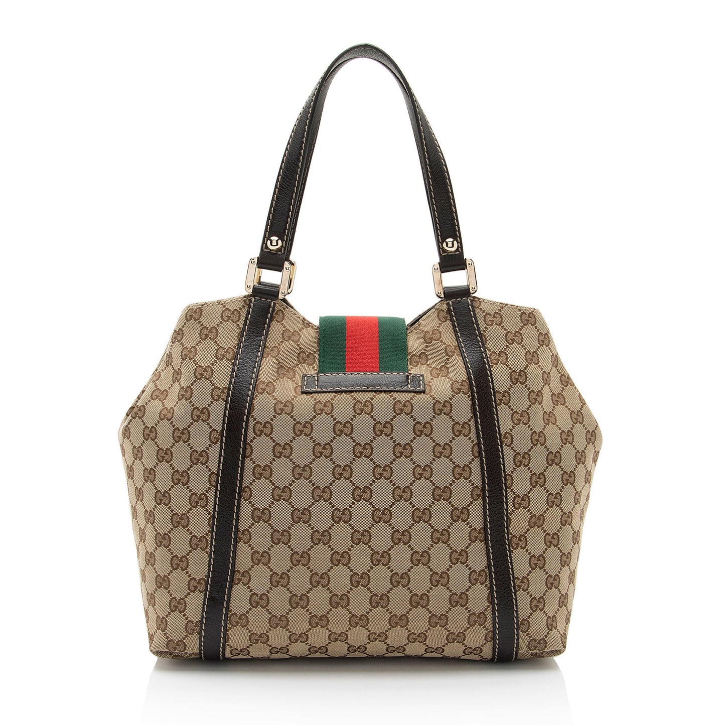 Gucci GG Canvas New Ladies Web Small Tote (SHF-eiujZp)