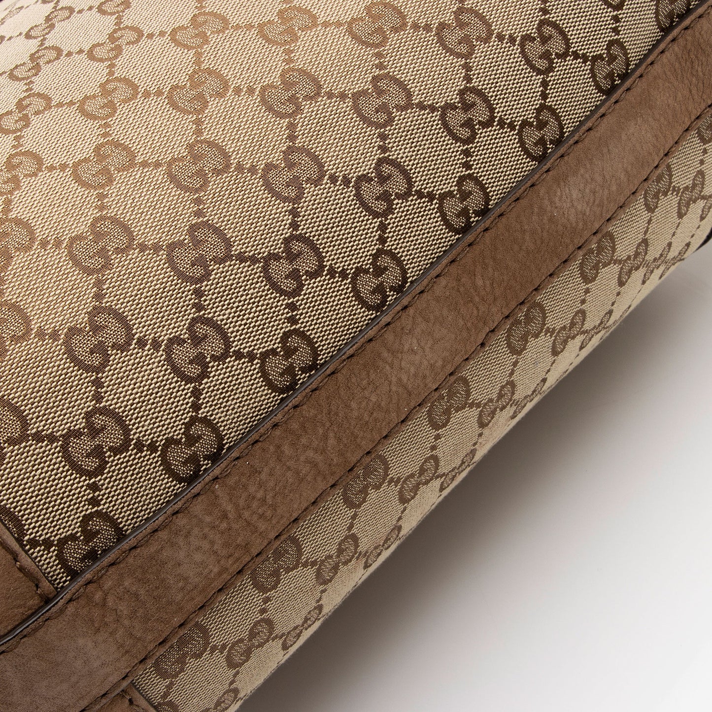 Gucci GG Canvas Suede Running Medium Hobo (SHF-FV9sin)