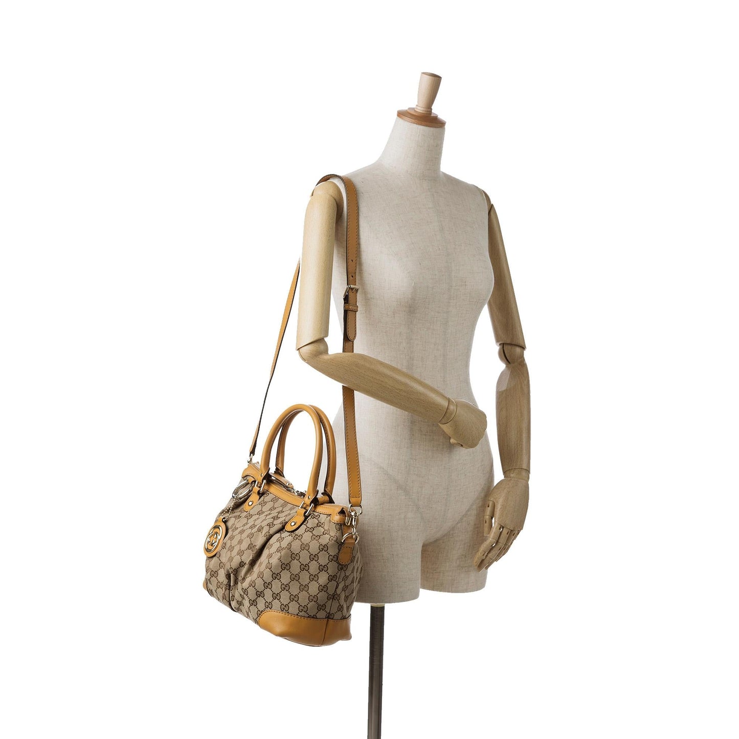 Gucci GG Canvas Sukey Satchel (SHG-yf9JaJ)