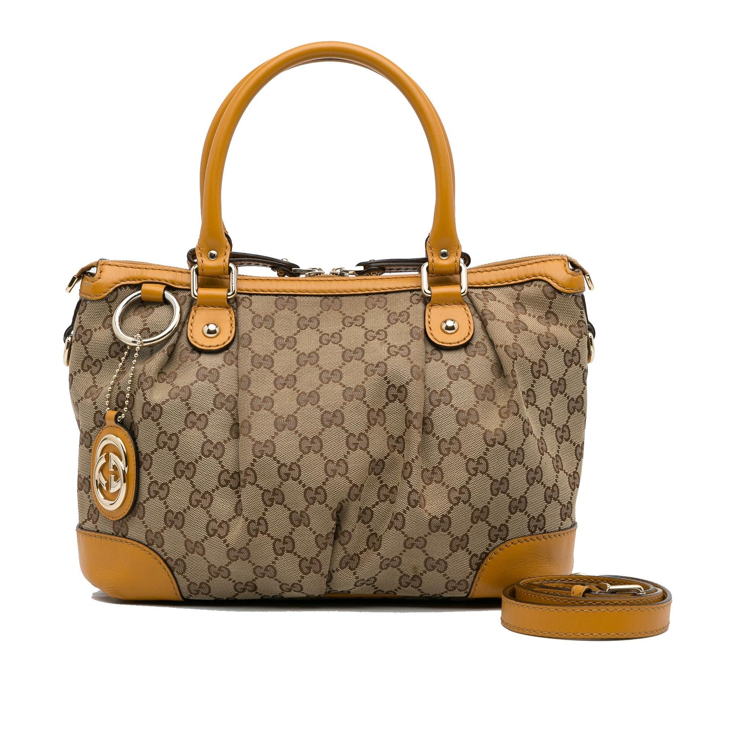 Gucci GG Canvas Sukey Satchel (SHG-yf9JaJ)
