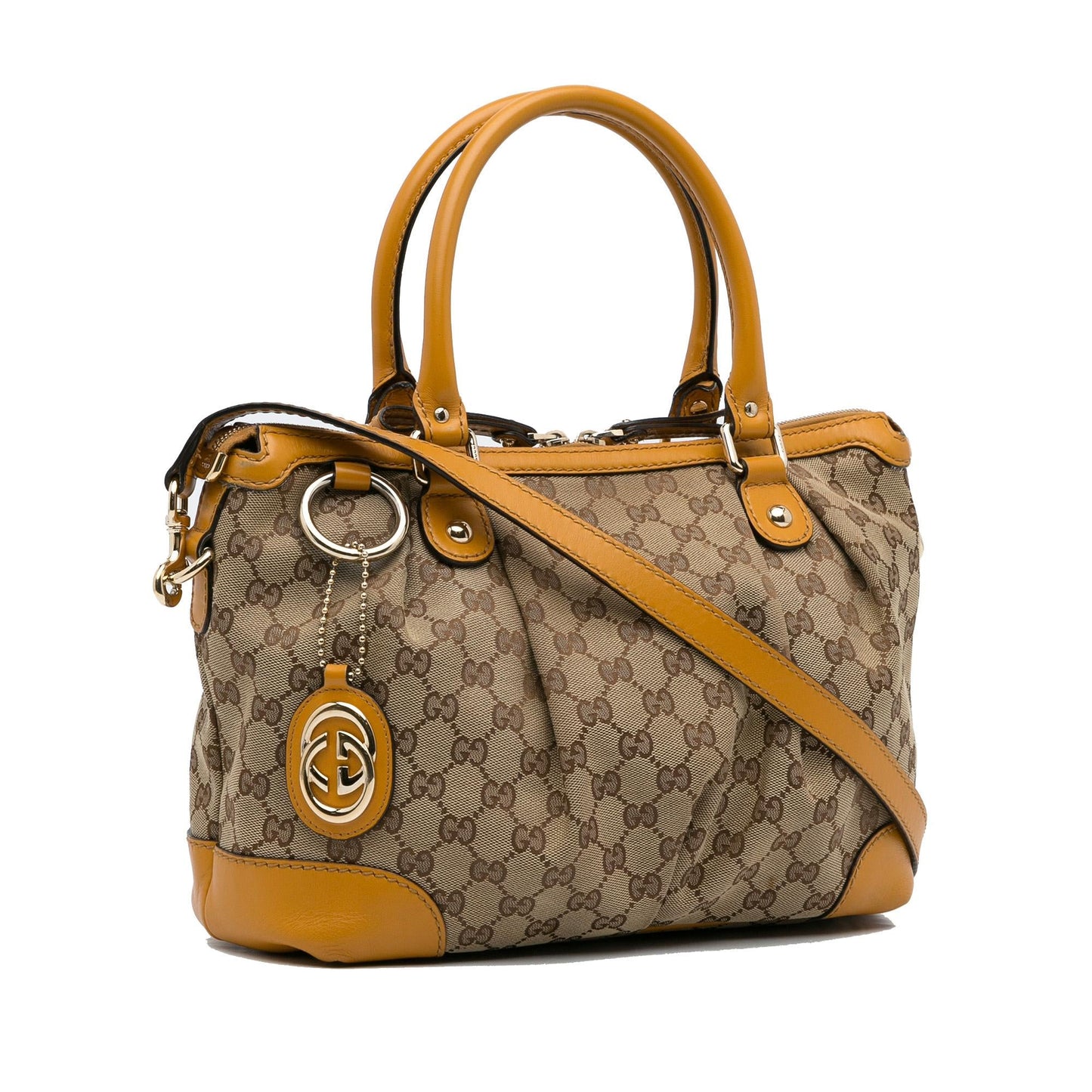 Gucci GG Canvas Sukey Satchel (SHG-yf9JaJ)