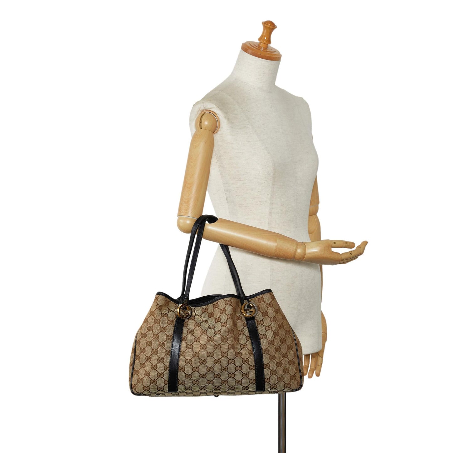 Gucci GG Canvas Twins Tote (SHG-PAjHq3)