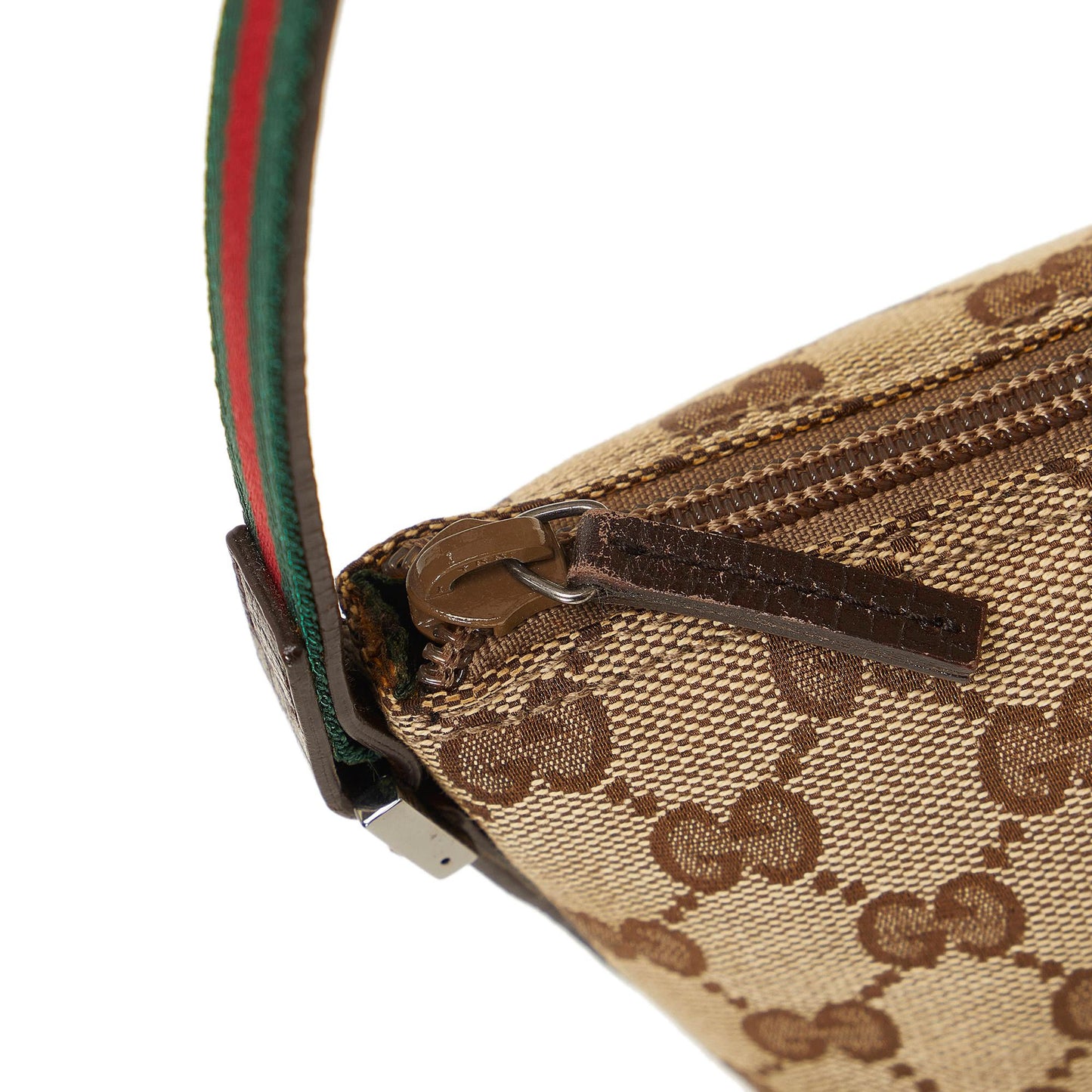 Gucci GG Canvas Web Boat Baguette (SHG-9aJiNR)