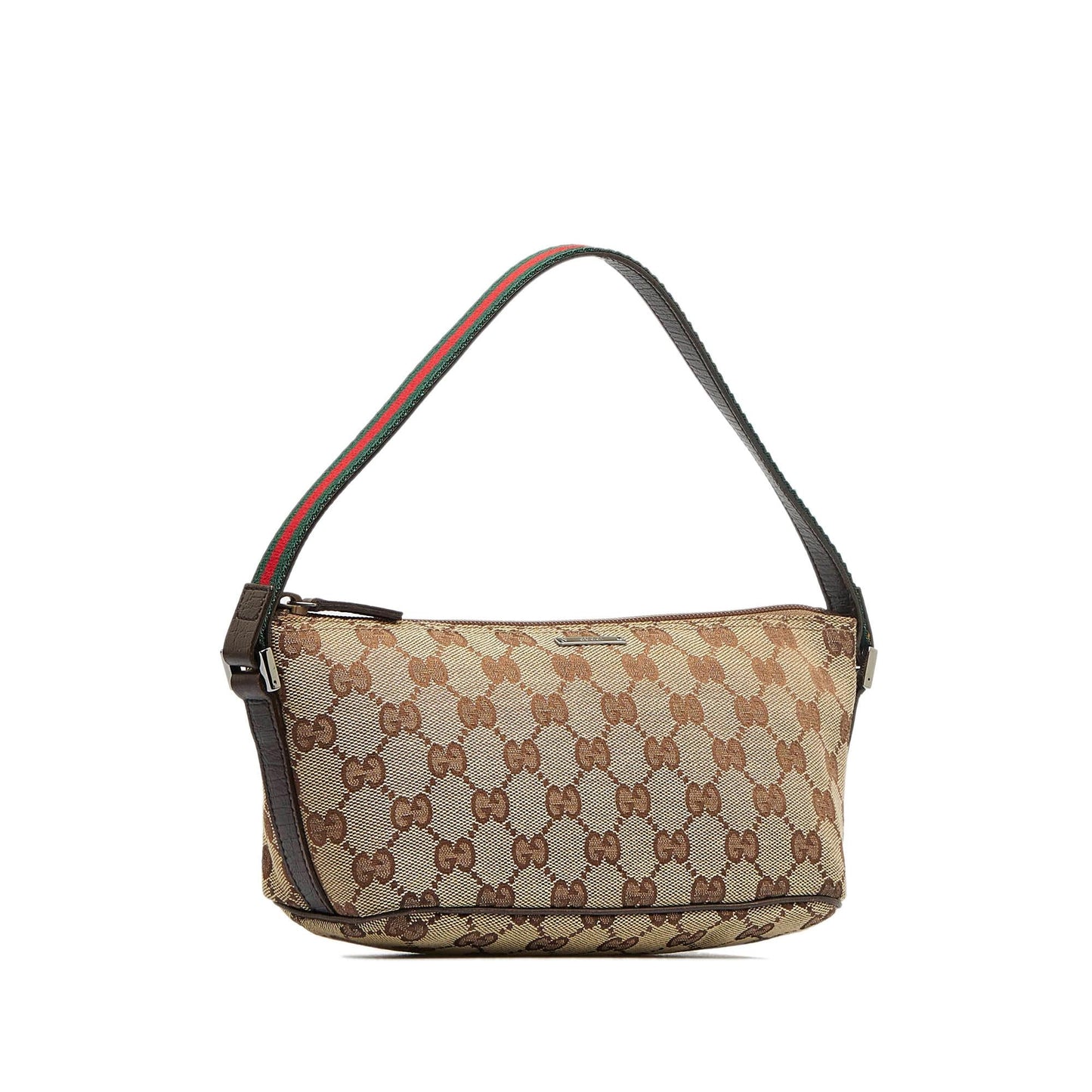 Gucci GG Canvas Web Boat Baguette (SHG-9aJiNR)