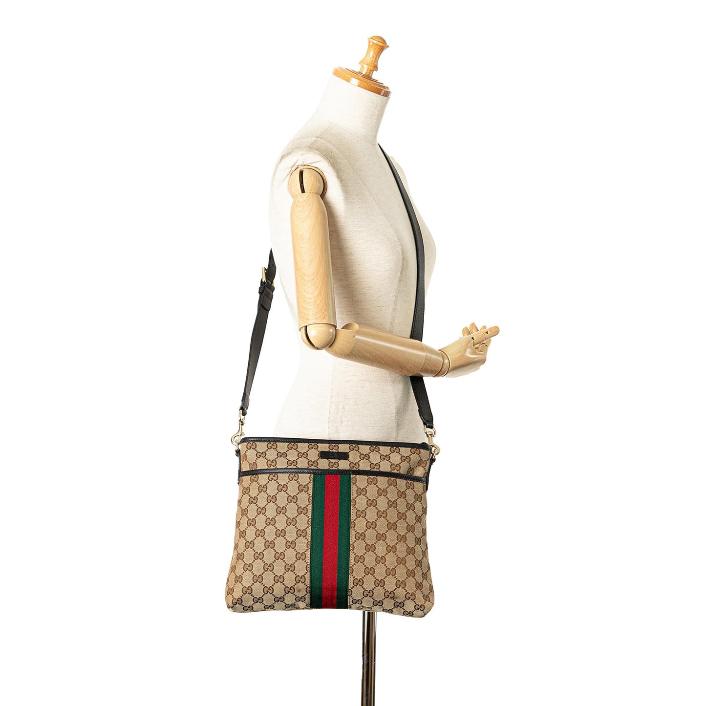 Gucci GG Canvas Web Crossbody Bag (SHG-p1ytZD)