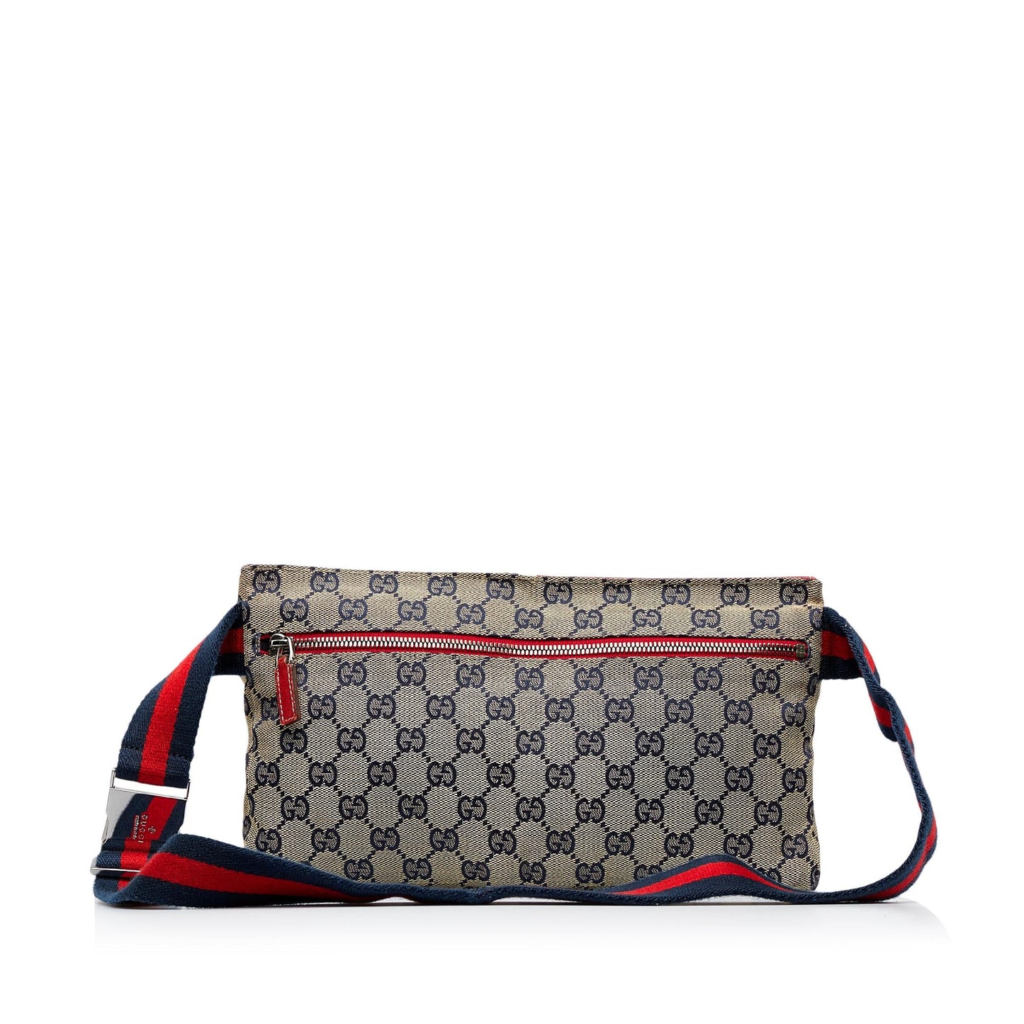 Gucci GG Canvas Web Double Pocket Belt Bag (SHG-HxqmuT)