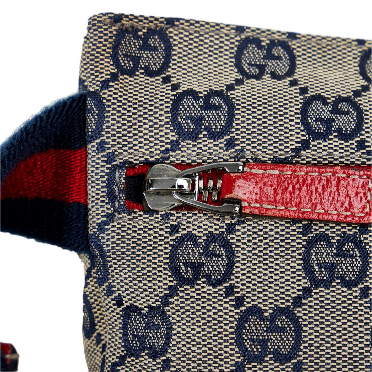 Gucci GG Canvas Web Double Pocket Belt Bag (SHG-HxqmuT)