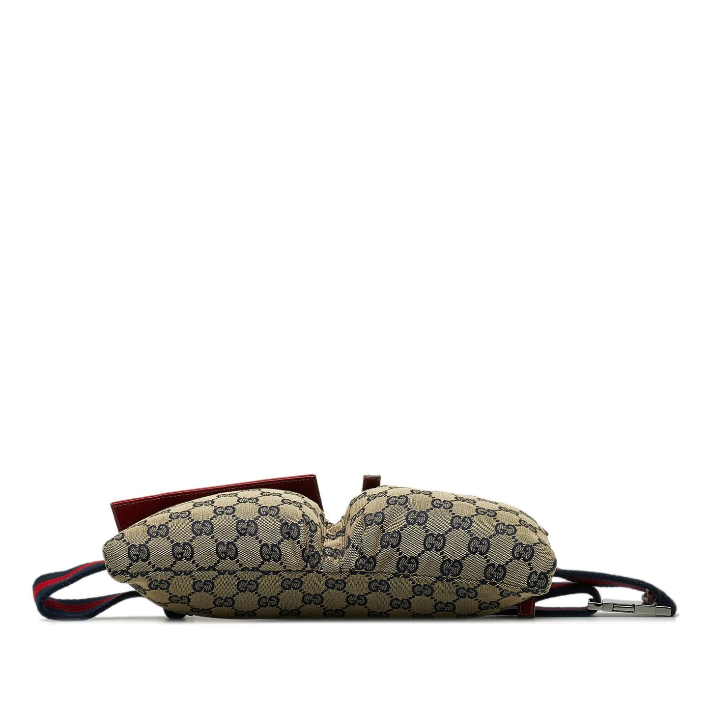 Gucci GG Canvas Web Double Pocket Belt Bag (SHG-u7MA9p)