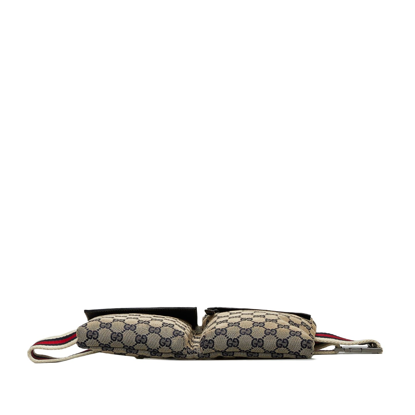 Gucci GG Canvas Web Double Pocket Belt Bag (SHG-VeLchB)