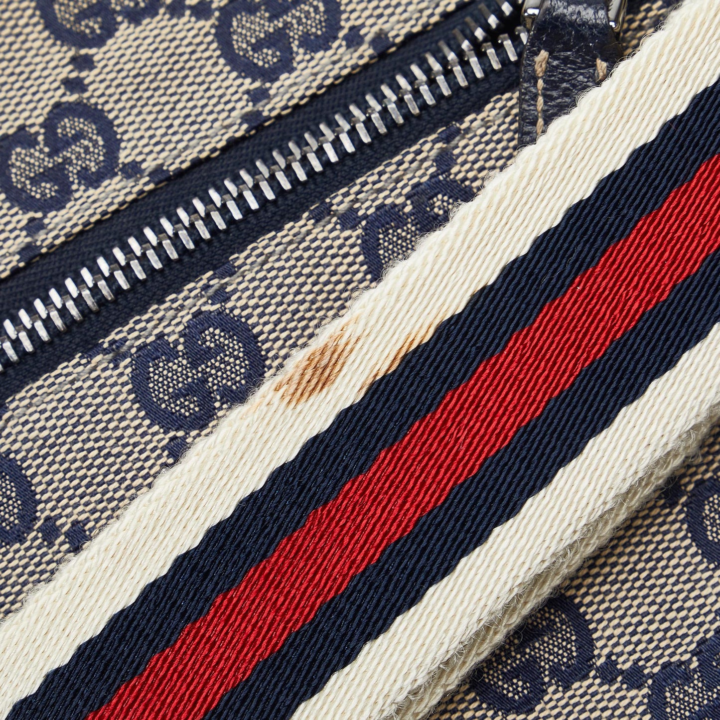 Gucci GG Canvas Web Double Pocket Belt Bag (SHG-VeLchB)