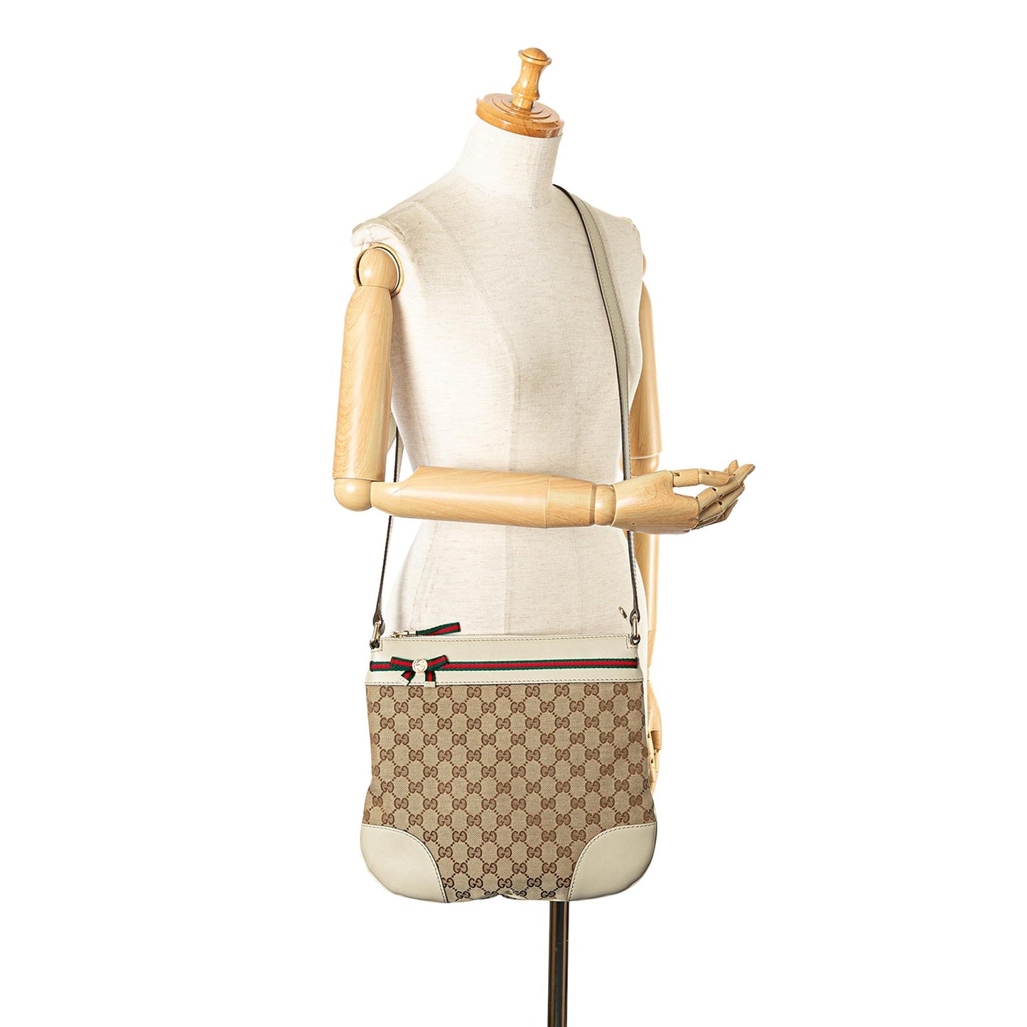 Gucci GG Canvas Web Mayfair Crossbody (SHG-Z9RL30)