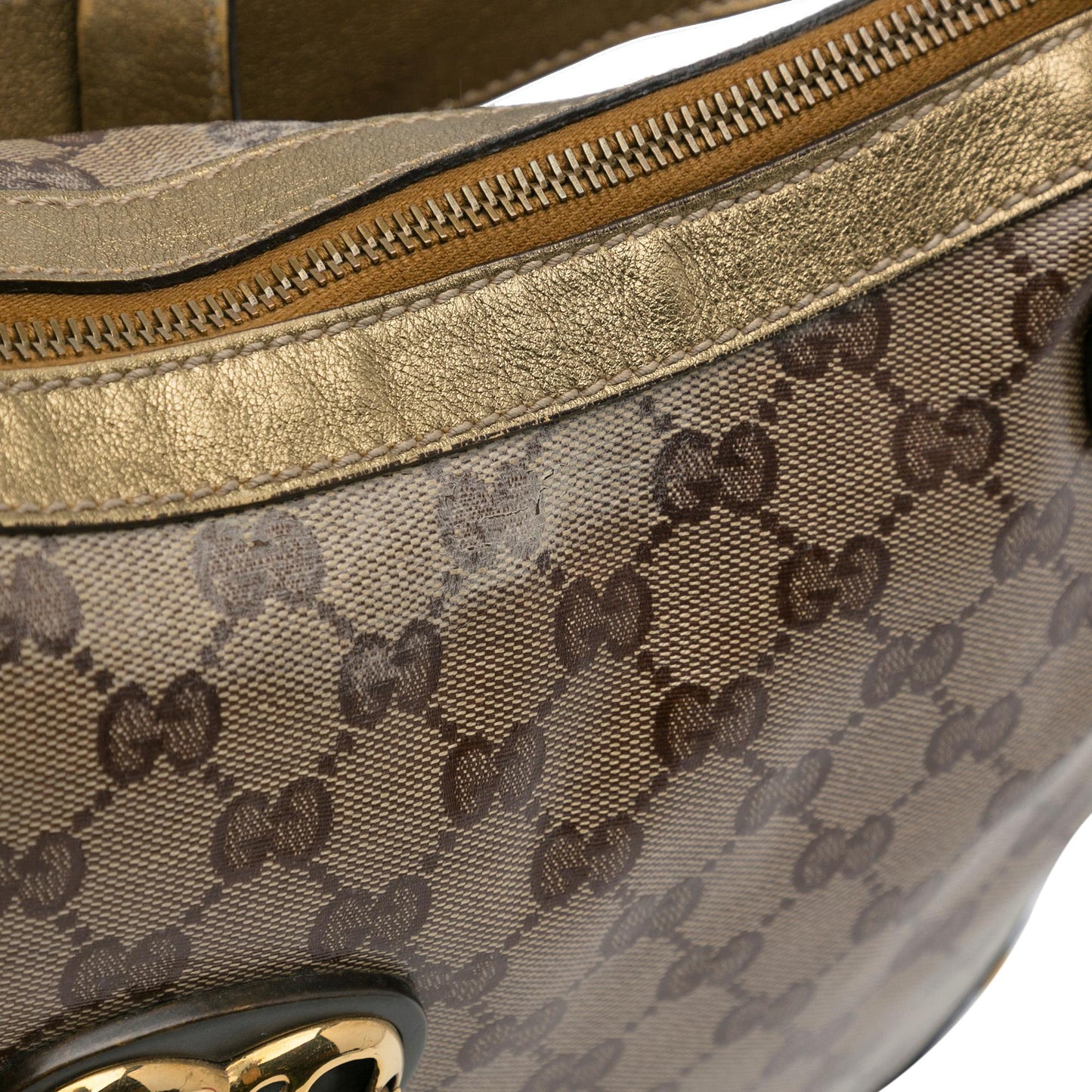 Gucci GG Crystal Babouska Heart Hobo Bag (SHG-BNv9aZ)