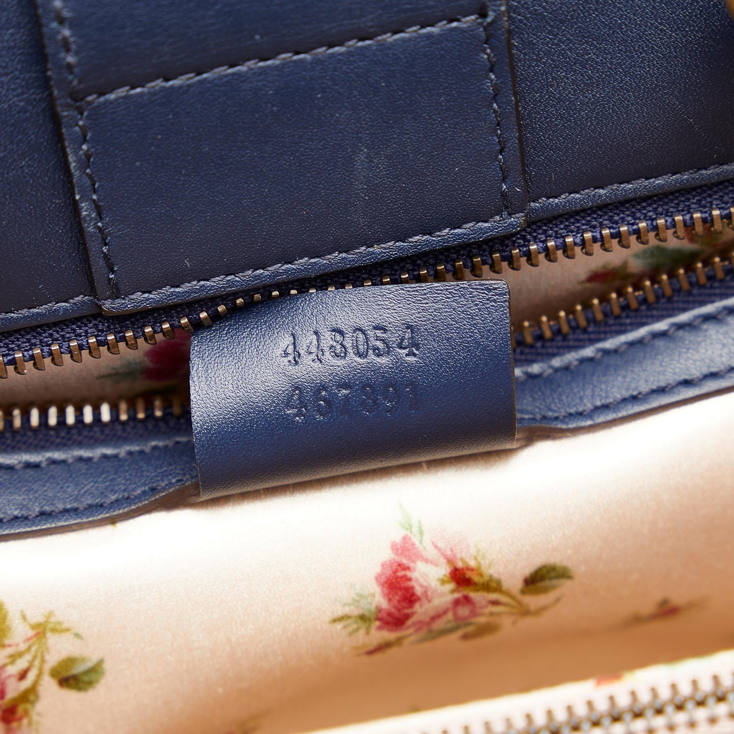 Gucci GG Marmont Denim Satchel (SHG-i403pj)