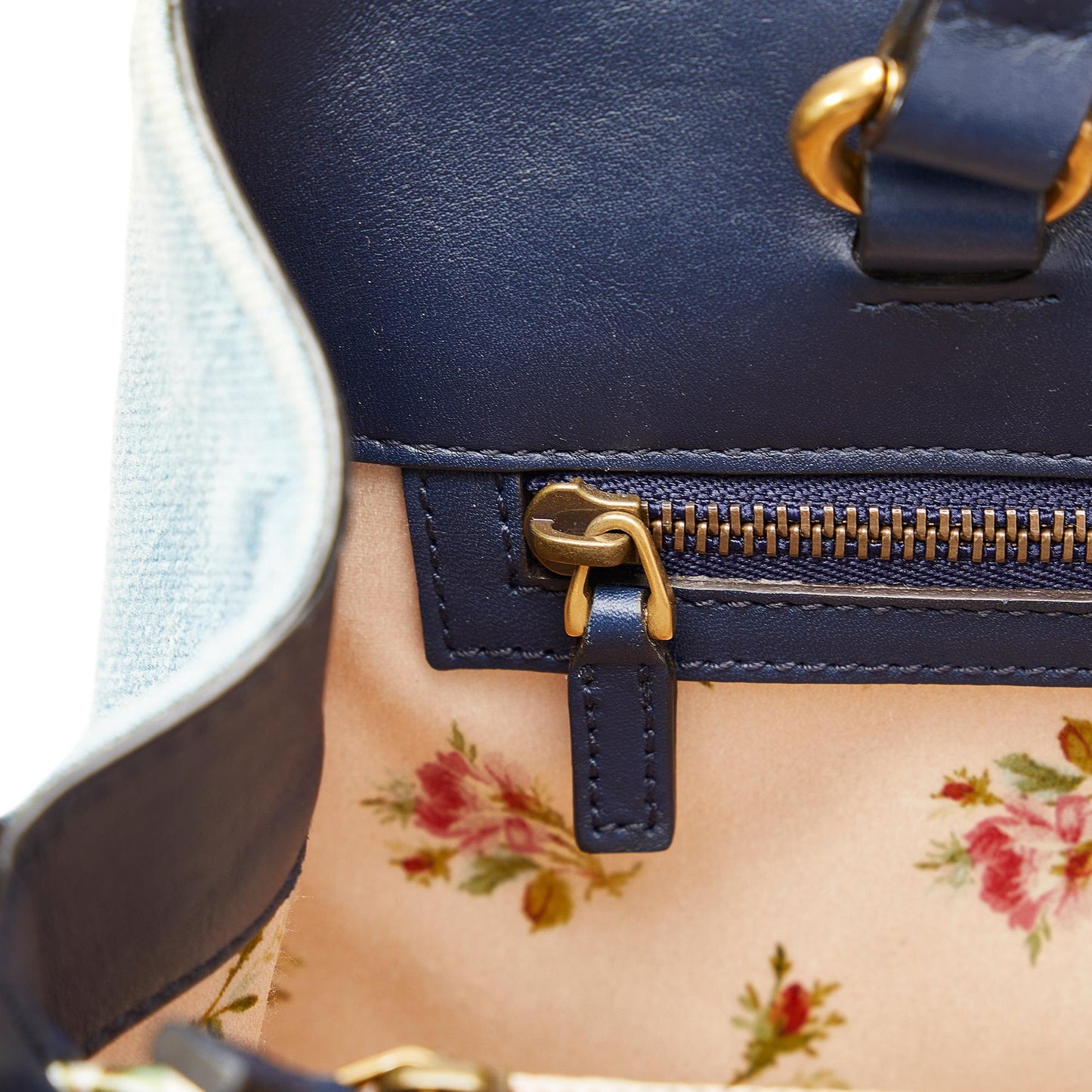 Gucci GG Marmont Denim Satchel (SHG-i403pj)