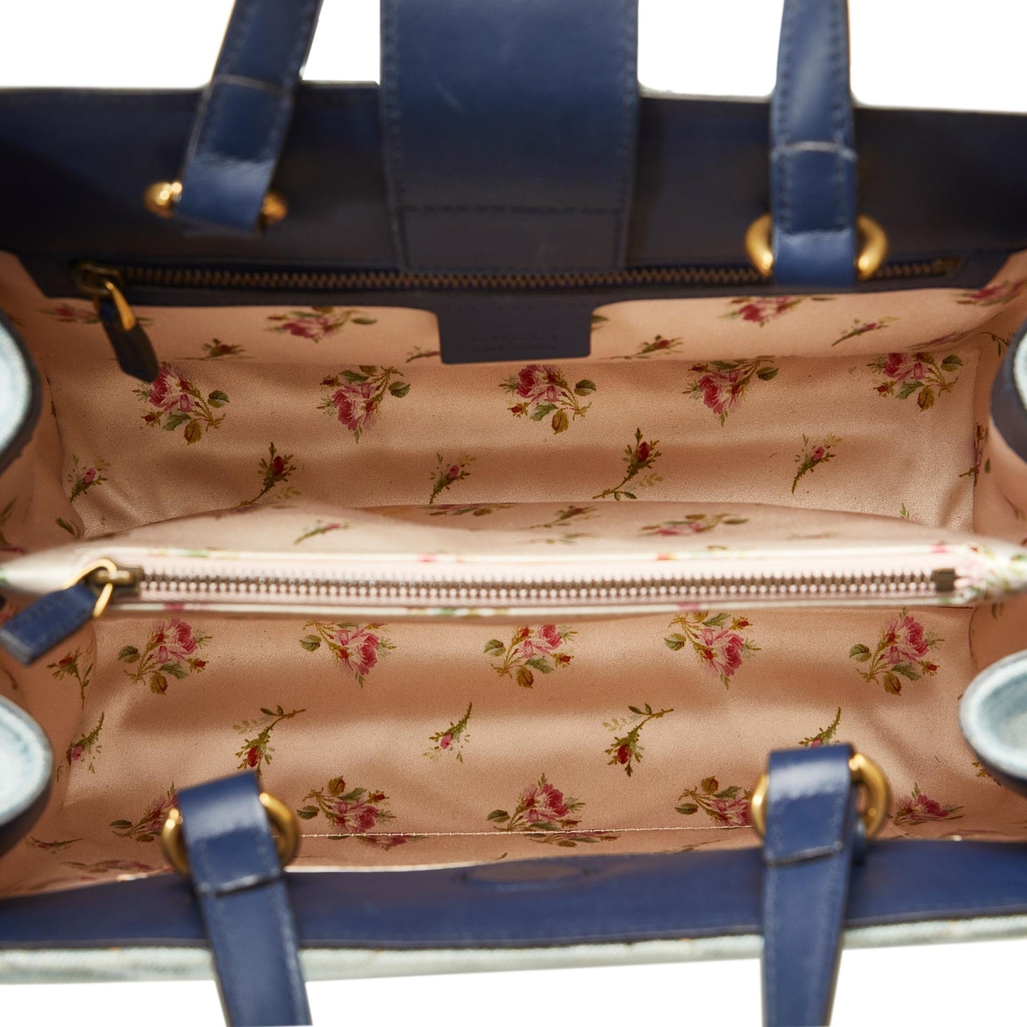 Gucci GG Marmont Denim Satchel (SHG-i403pj)