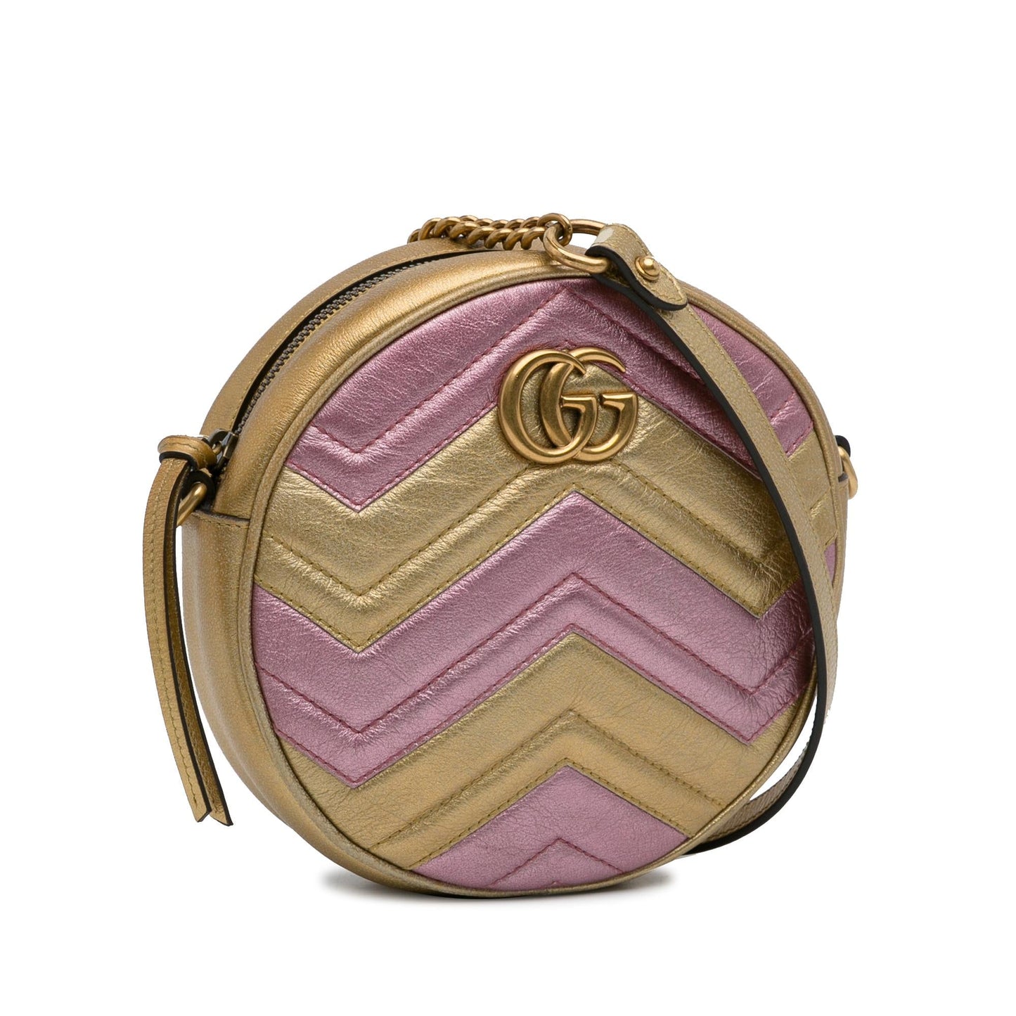 Gucci GG Marmont Round Crossbody Bag (SHG-i53pVI)