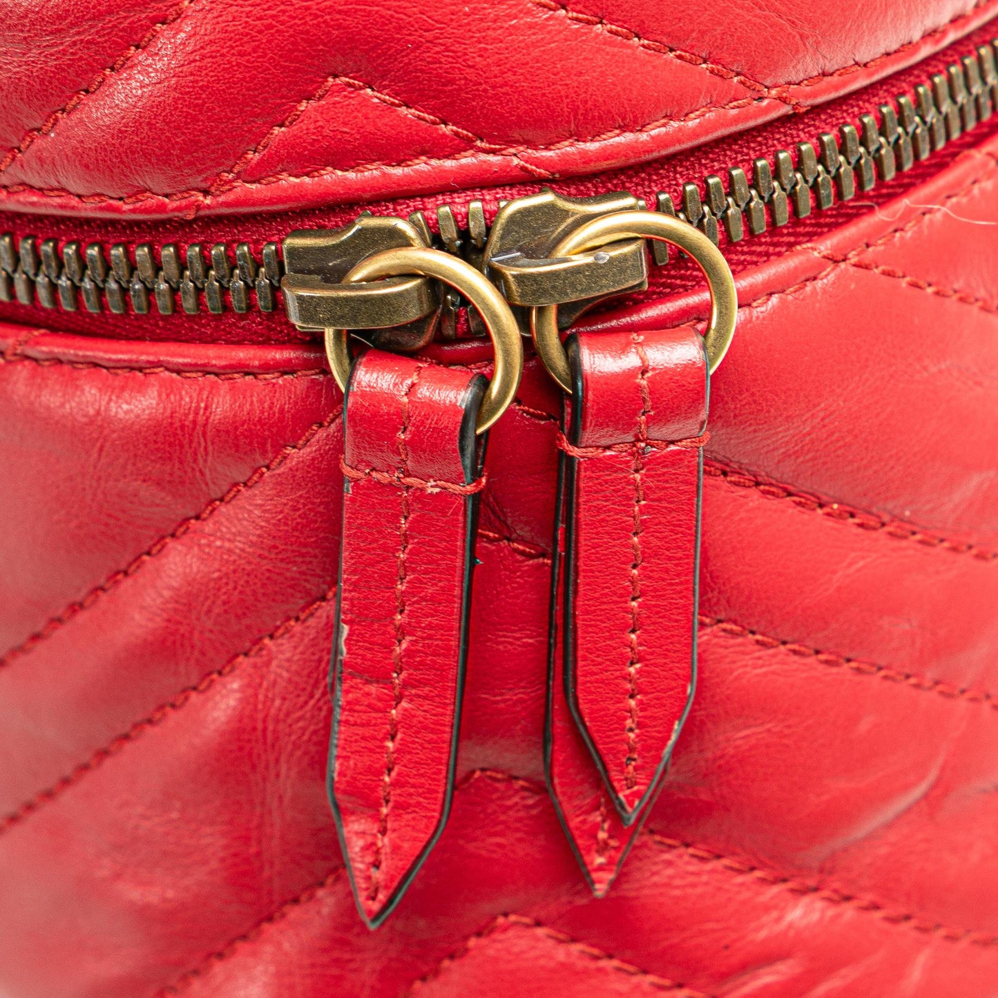 Gucci GG Marmont Round Matelasse Leather Backpack