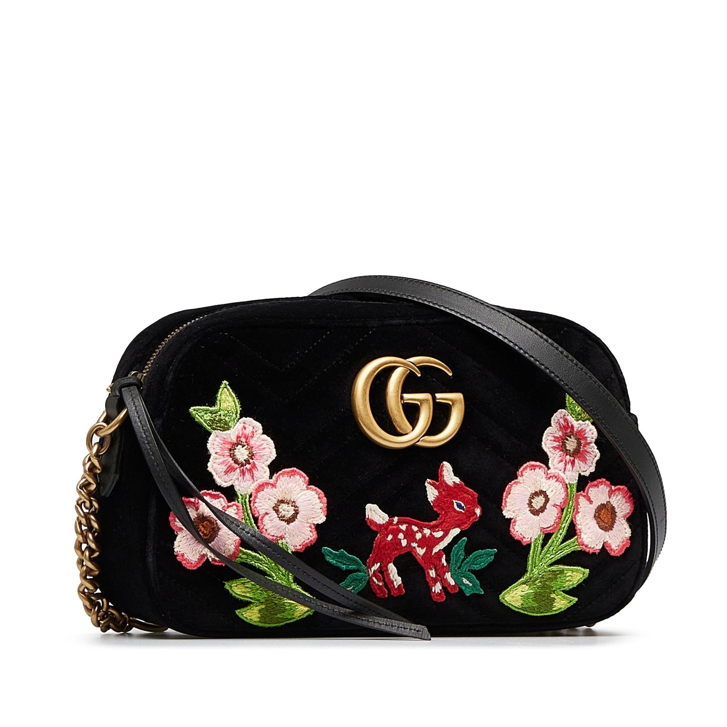 Gucci GG Marmont Velvet Crossbody (SHG-XEPO6u)