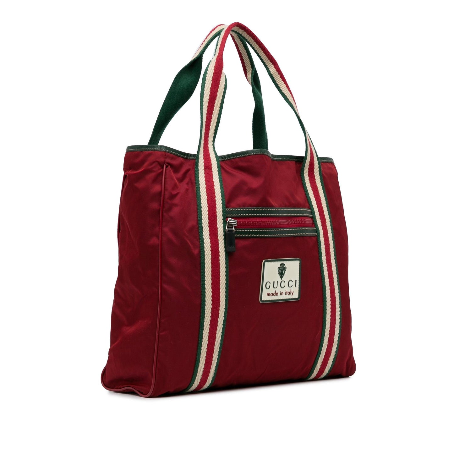 Gucci GG Nylon Crest Sherry Line Web Tote (SHG-Bio25q)
