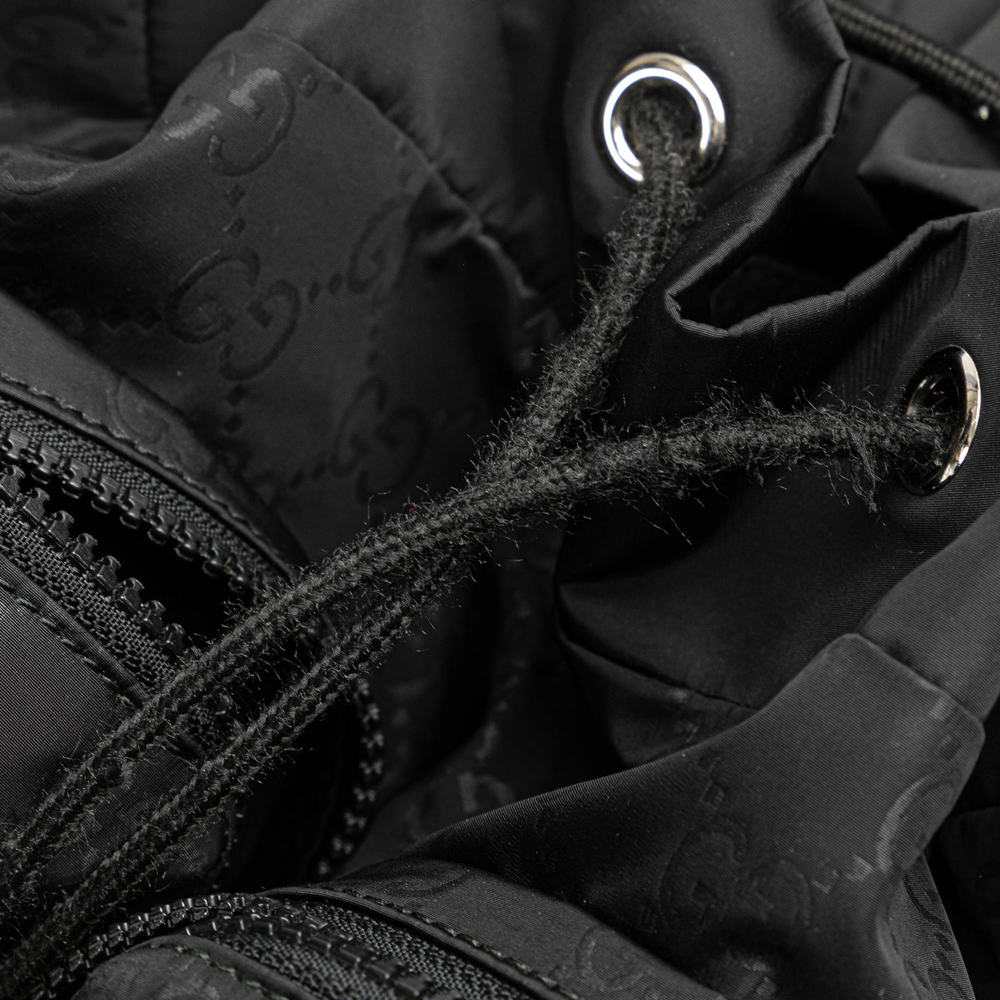 Gucci GG Nylon Double Front Pocket Backpack