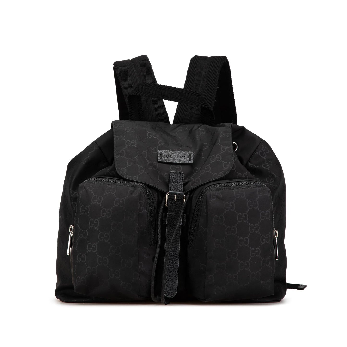 Gucci GG Nylon Double Front Pocket Backpack