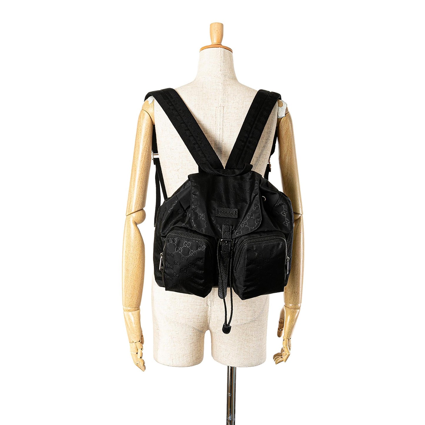 Gucci GG Nylon Double Front Pocket Backpack