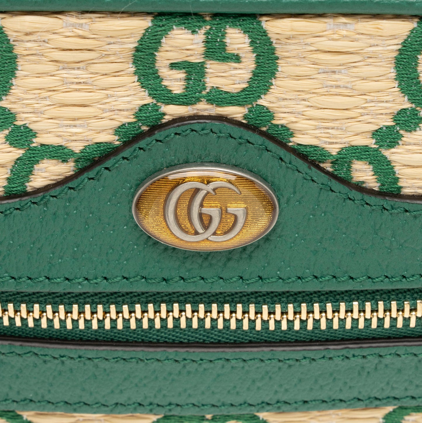 Gucci GG Raffia Ophidia Mini Shoulder Bag (SHF-0gTD9h)