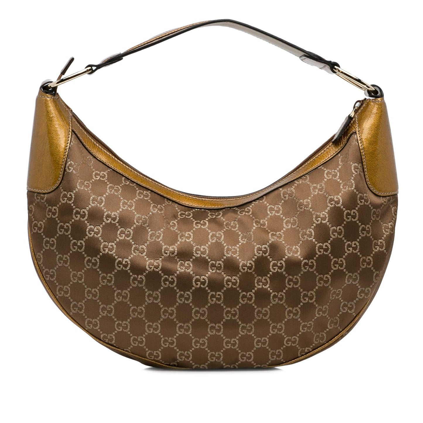 Gucci GG Satin Half Moon Hobo Bag (SHG-f8SFVJ)