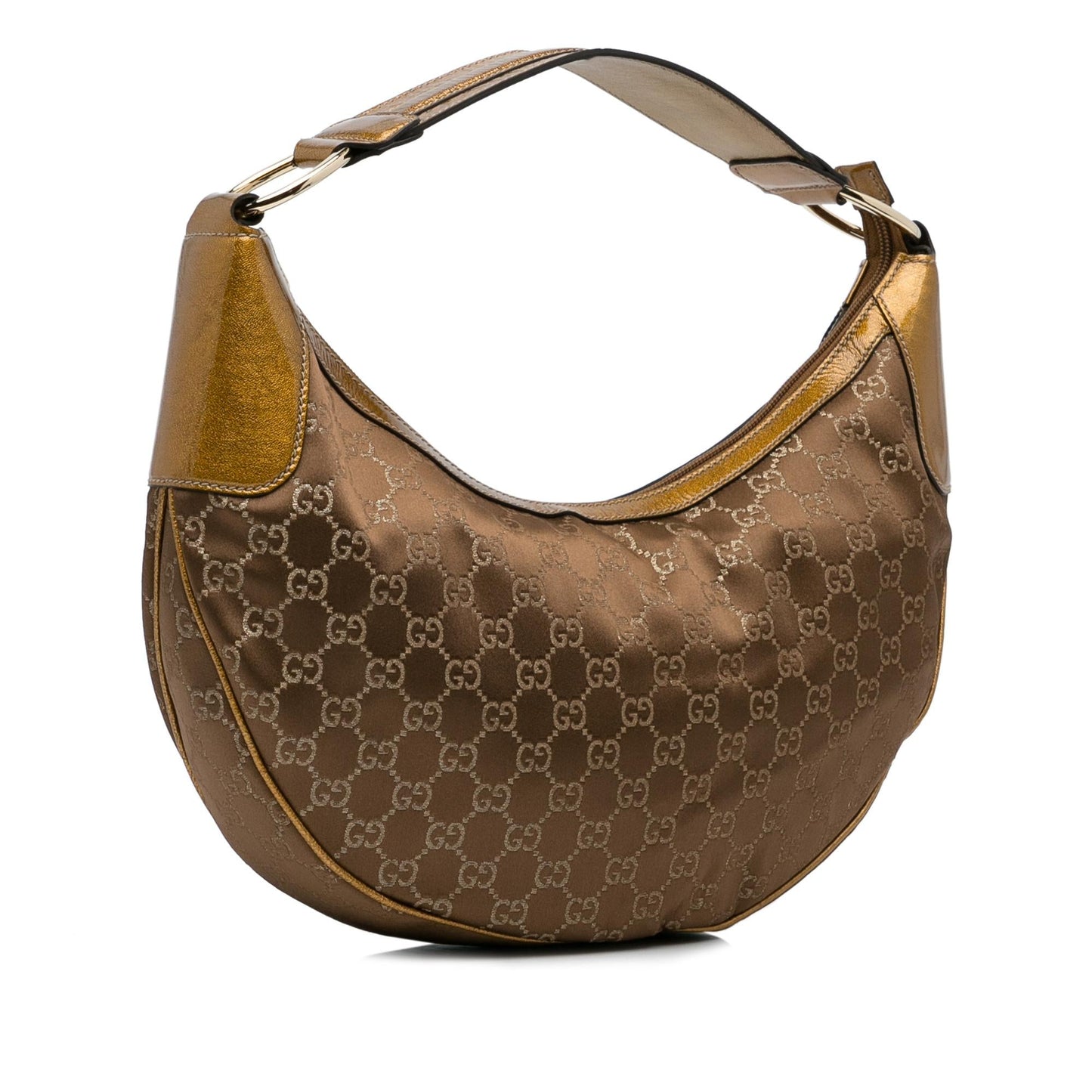 Gucci GG Satin Half Moon Hobo Bag (SHG-f8SFVJ)