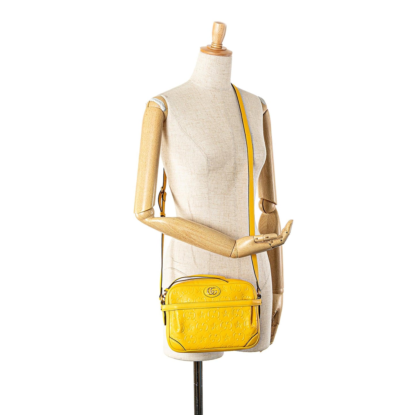 Gucci GG Star Embossed Leather Crossbody