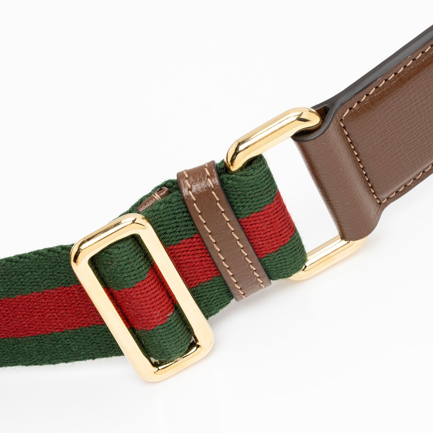 Gucci GG Supreme 1955 Horsebit Web Strap Wallet (SHF-XpjO67)