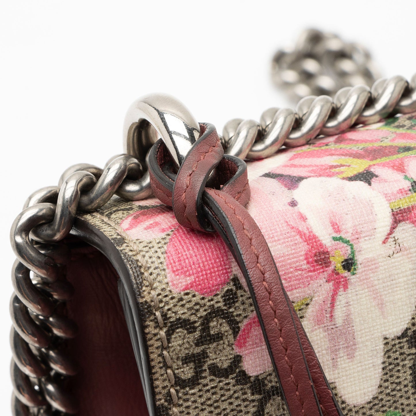 Gucci GG Supreme Blooms Padlock Small Shoulder Bag (SHF-6zv2gD)