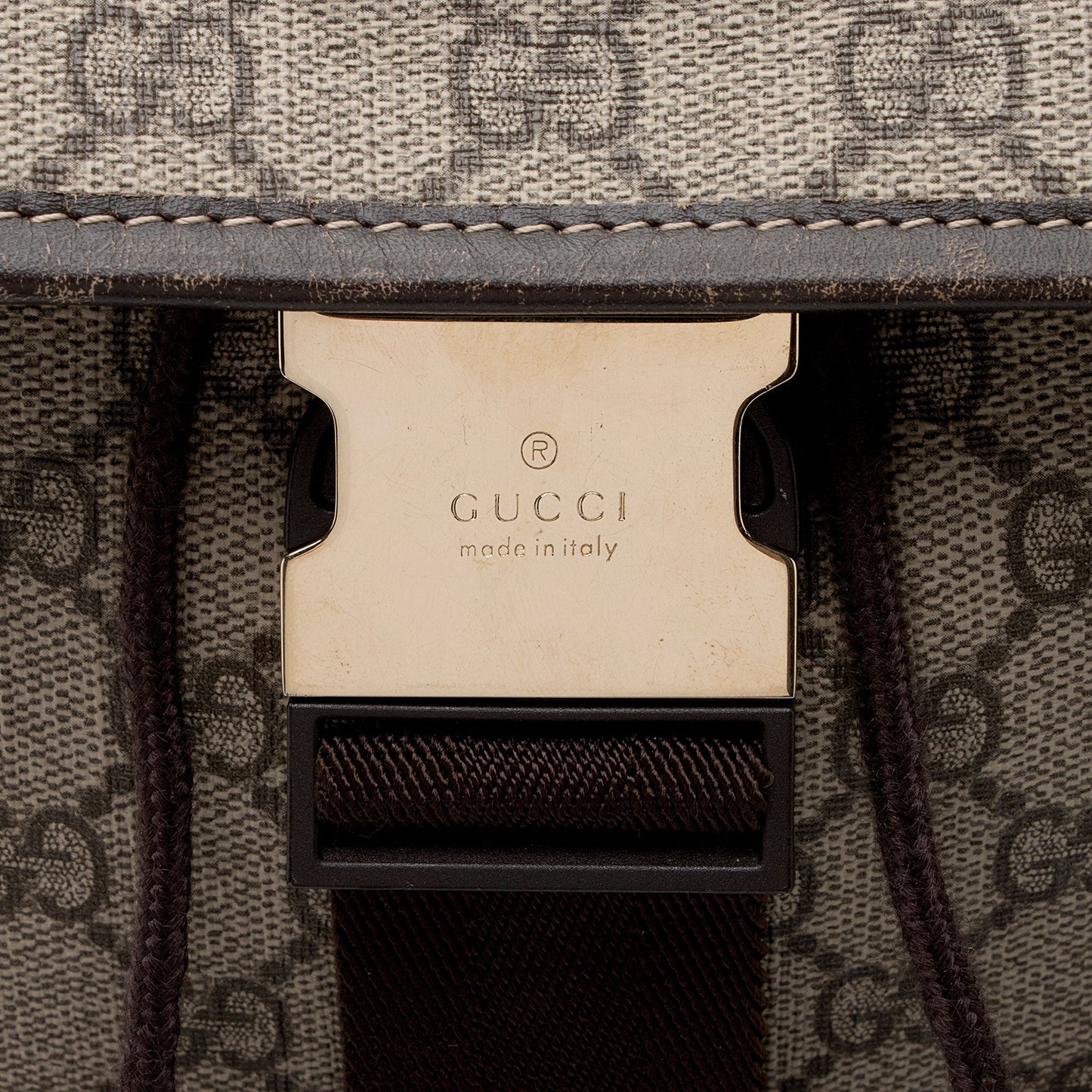 Gucci GG Supreme Buckle Backpack (SHF-143x2E)