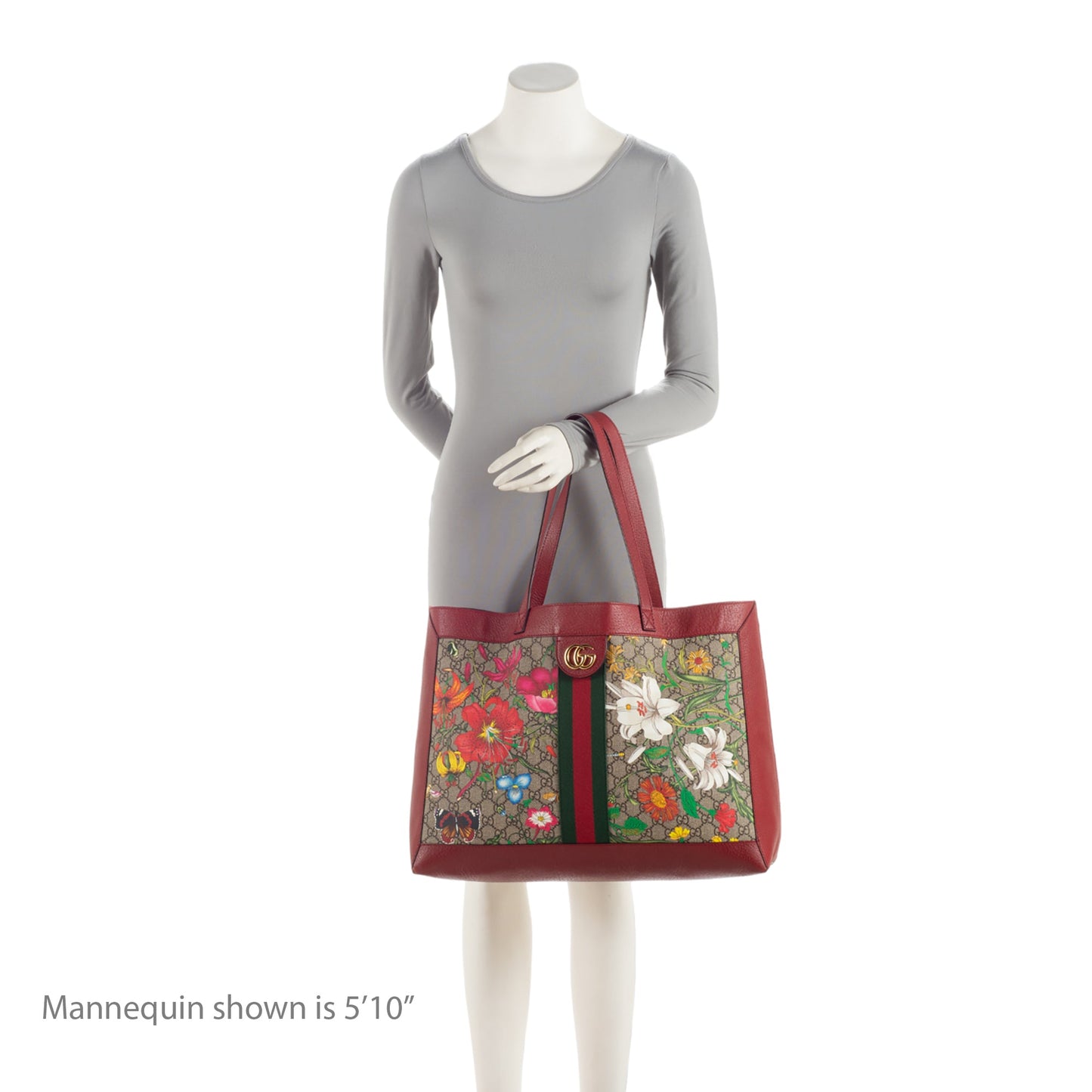 Gucci GG Supreme Flora Ophidia Medium Tote (SHF-aYucoZ)