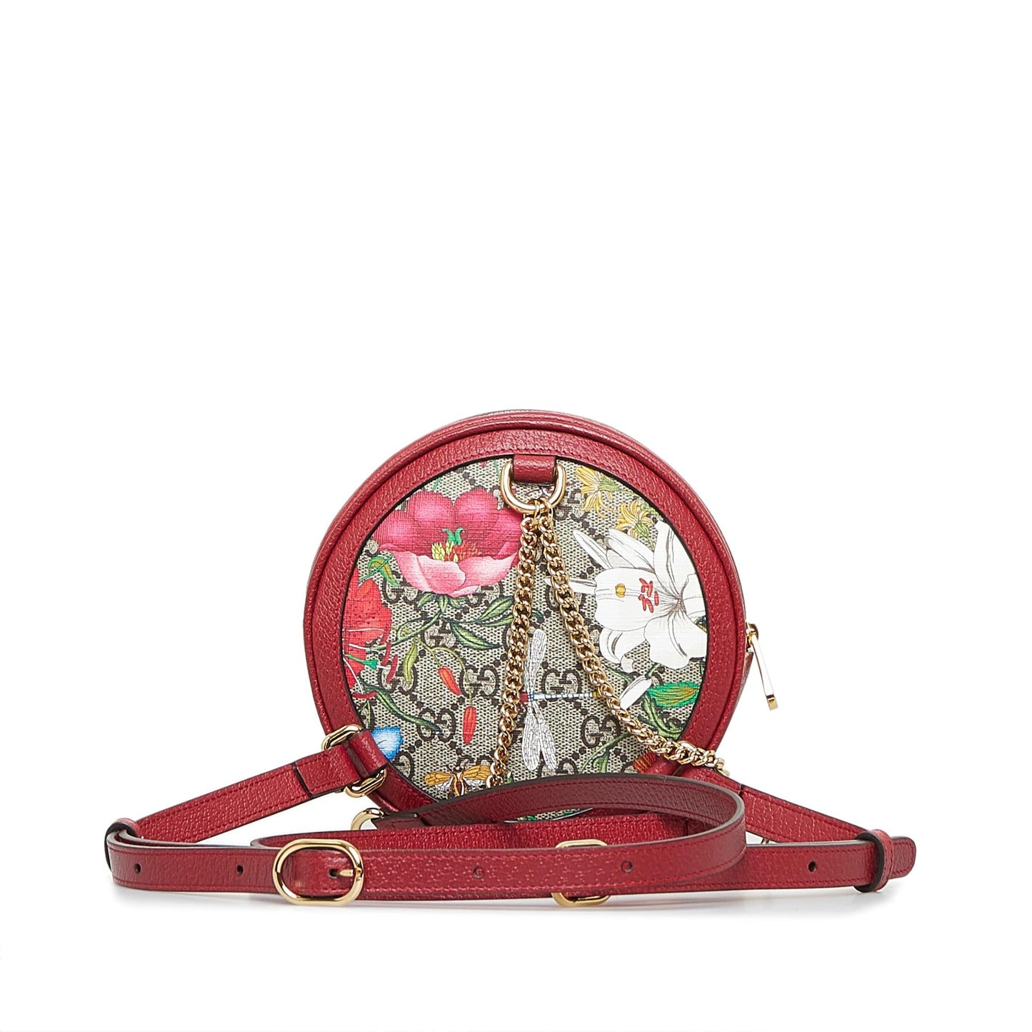 Gucci GG Supreme Flora Ophidia Round Backpack (SHG-SvDmMJ)