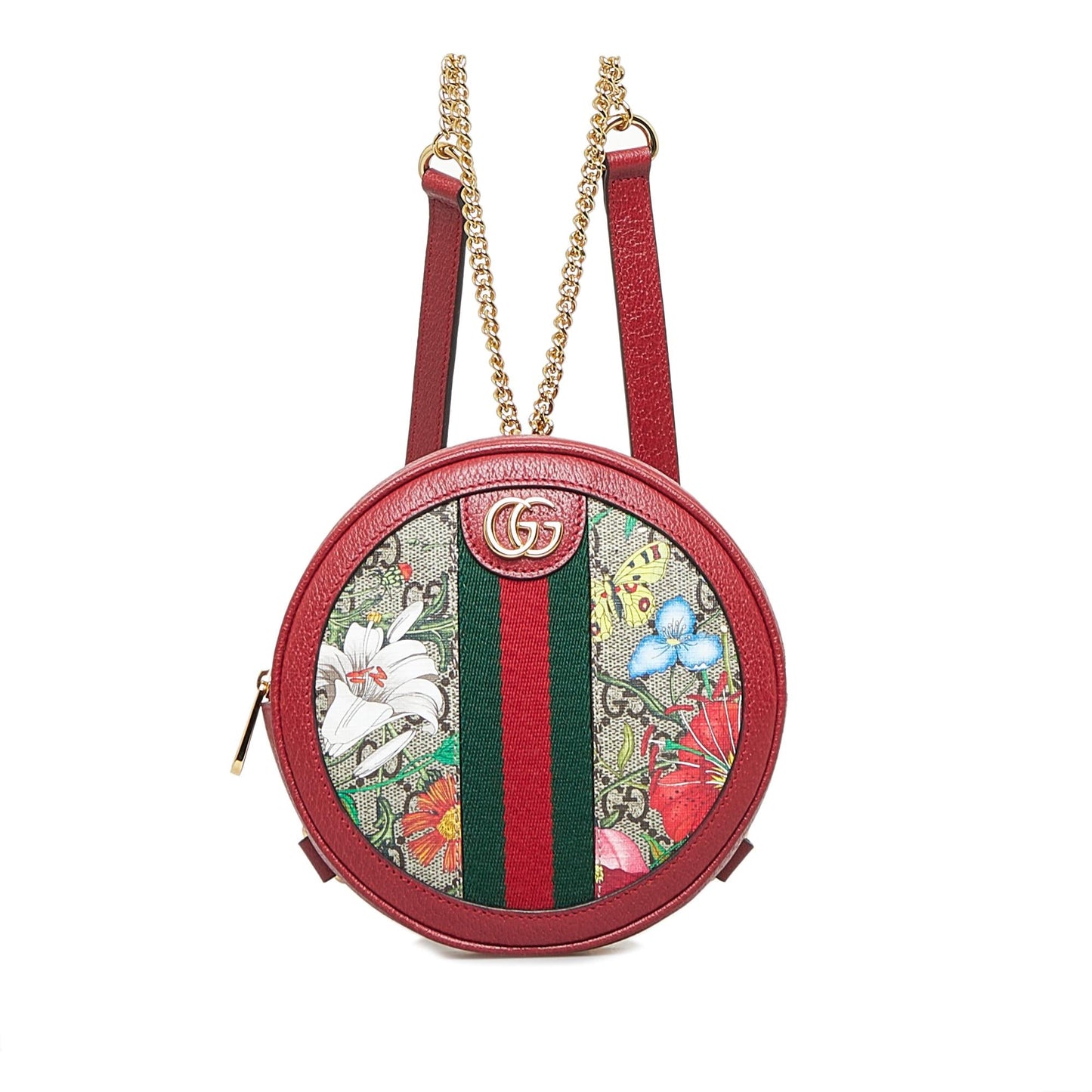 Gucci GG Supreme Flora Ophidia Round Backpack (SHG-SvDmMJ)