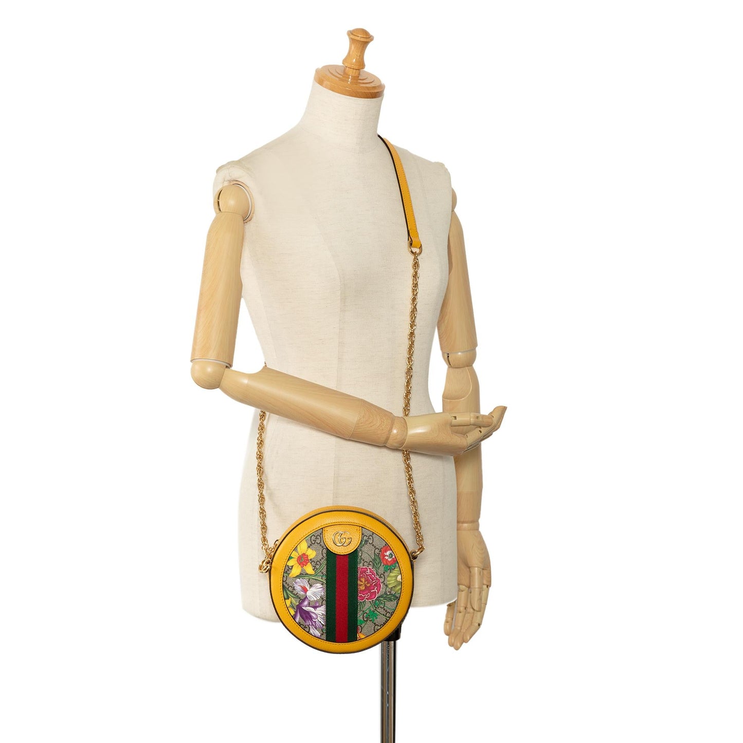 Gucci GG Supreme Flora Ophidia Round Crossbody (SHG-tzO2PJ)