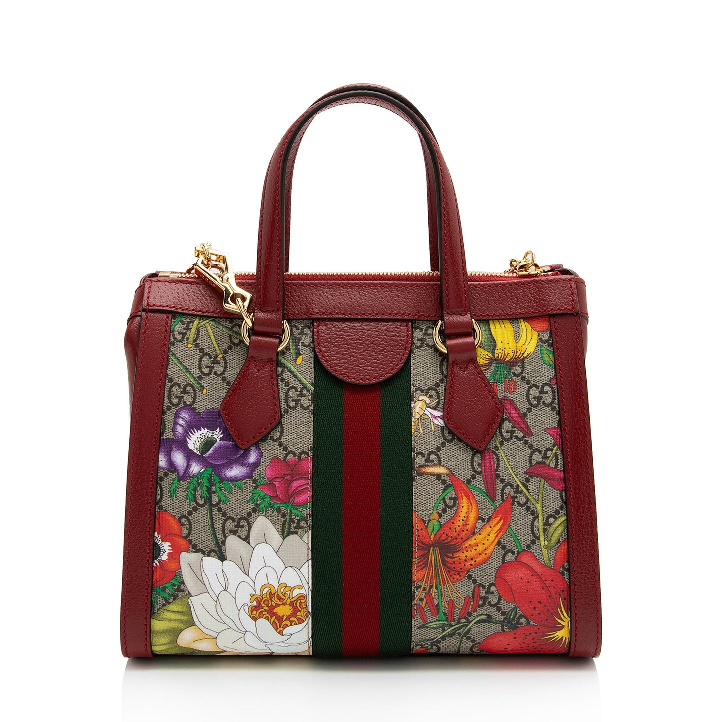 Gucci GG Supreme Flora Ophidia Small Tote (SHF-JvDcT5)