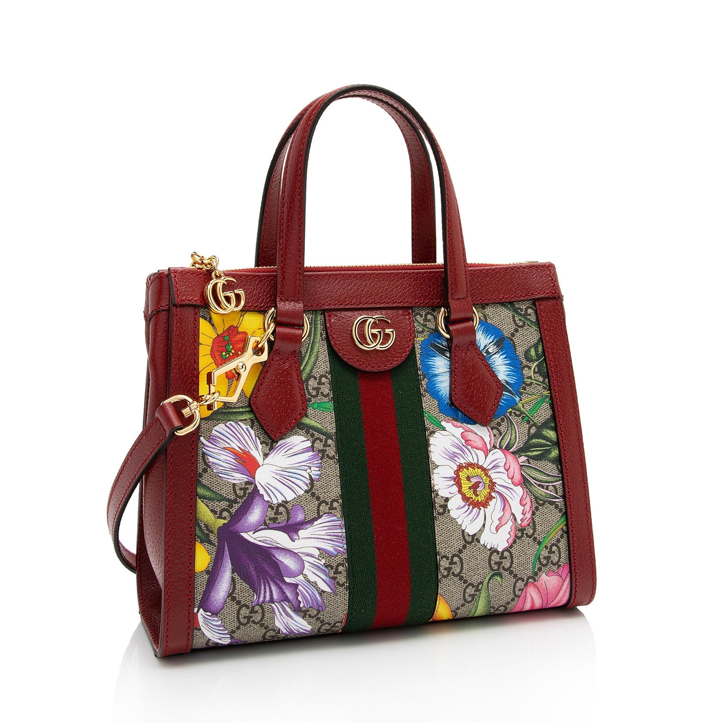 Gucci GG Supreme Flora Ophidia Small Tote (SHF-JvDcT5)