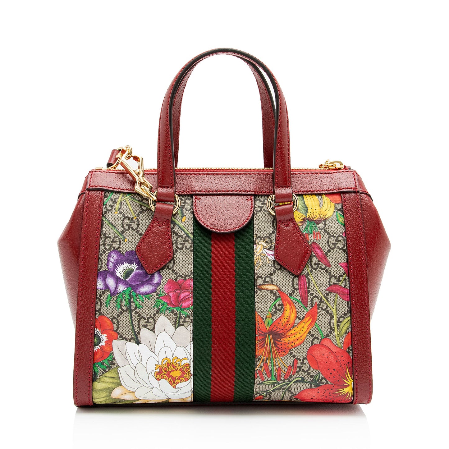 Gucci GG Supreme Flora Ophidia Small Tote (SHF-LuiJoi)