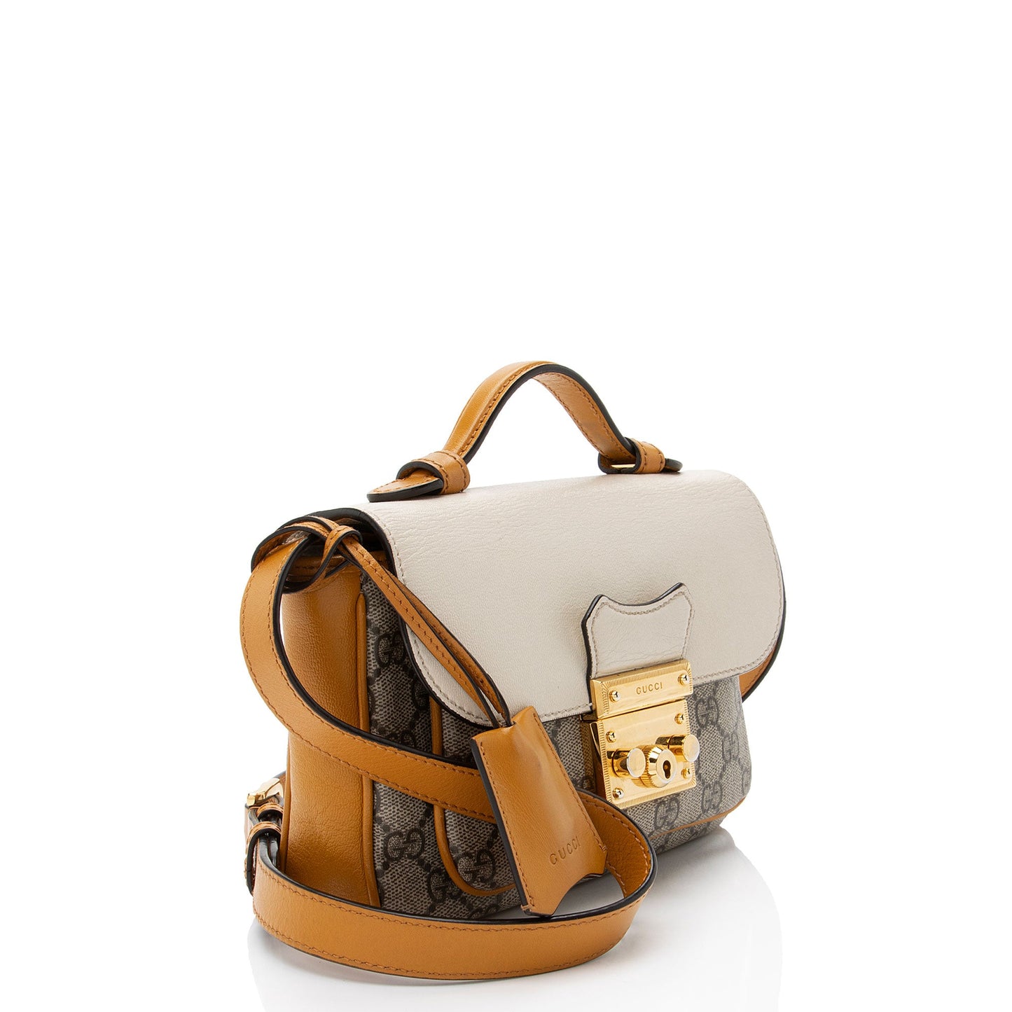 Gucci GG Supreme Leather Padlock Mini Crossbody