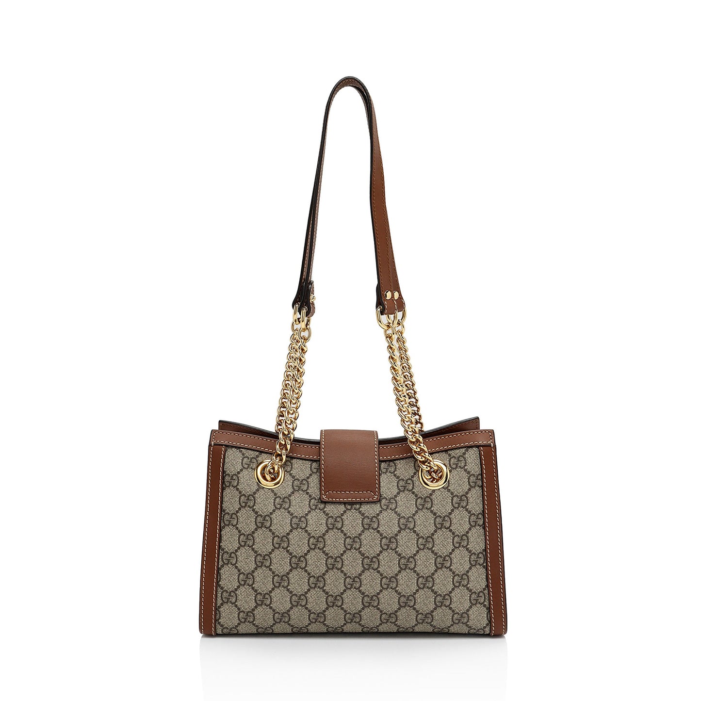 Gucci GG Supreme Padlock Chain Small Shoulder Bag (SHF-Z3zmfK)