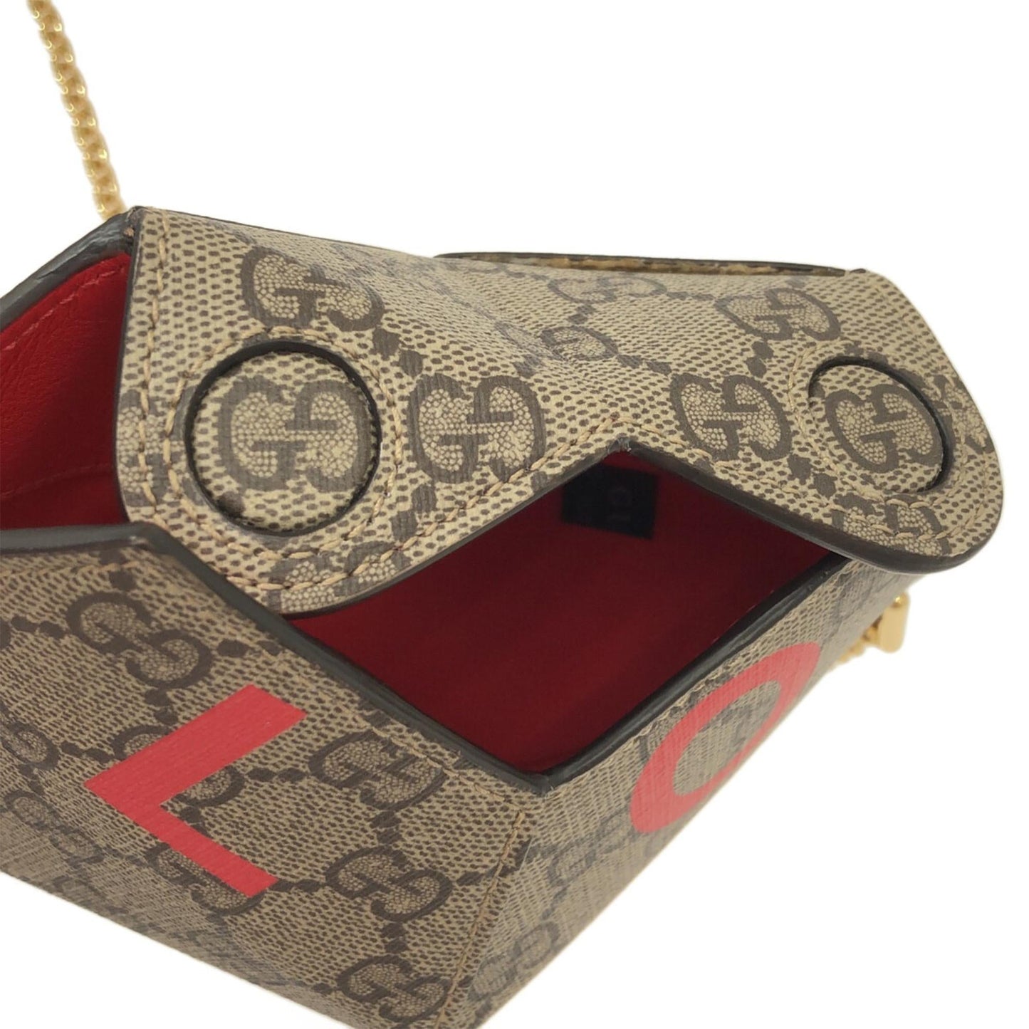 Gucci GG Supreme Valentines Day Heart Chain Bag (SHG-fLEeKq)