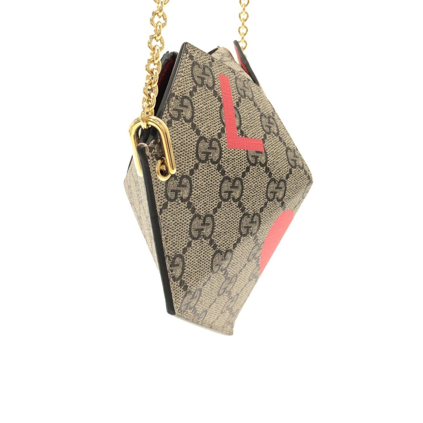 Gucci GG Supreme Valentines Day Heart Chain Bag (SHG-fLEeKq)