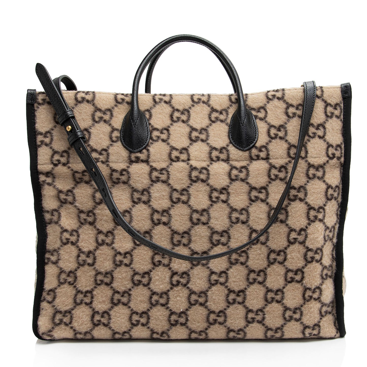 Gucci GG Wool Large Shopping Tote (SHF-SJaOJQ)