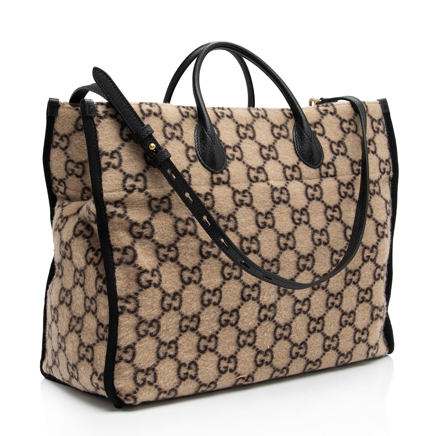 Gucci GG Wool Large Shopping Tote (SHF-SJaOJQ)