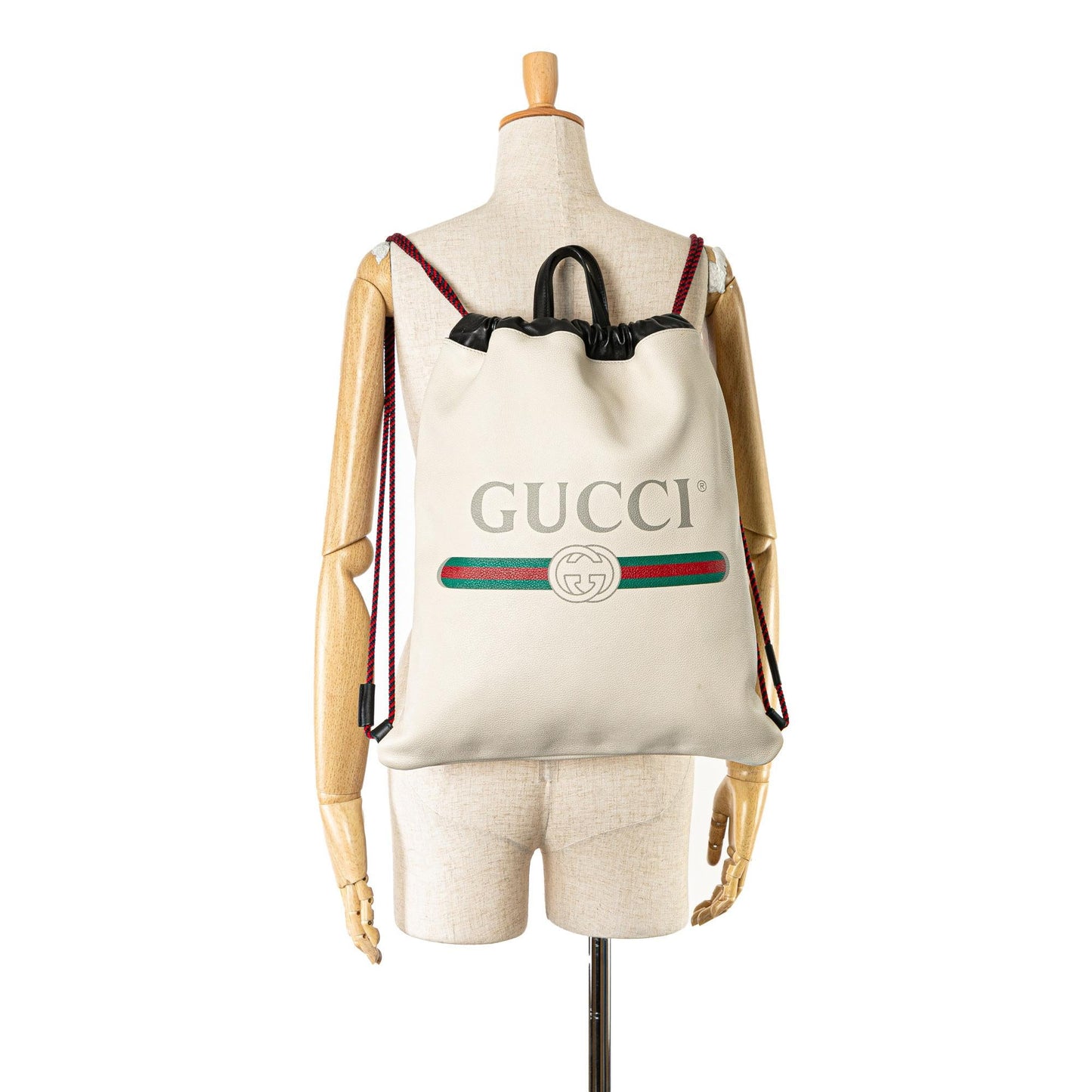 Gucci Gucci Logo Leather Backpack